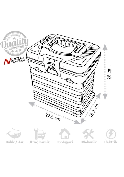 Super-Bag Asr2089 Plastik Organizerli Takım Çantası