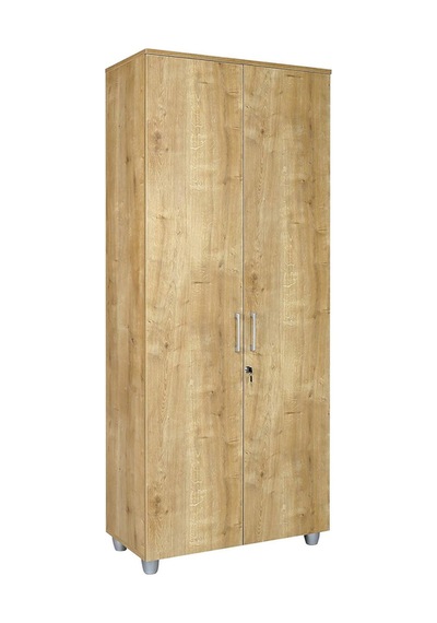 Kilitli Ve Bölmeli Çok Amaçlı Dolap, Ofis Ve Ev İçin Kilitlenebilir Ahşap Dolap, 190x80x40cm Safir Meşe Kilitli Ve Bölmeli Çok Amaçlı Dolap, Ofis Ve Ev İçin Kilitlenebilir Ahşap Dolap, 190x80x40cm Safir Meşe