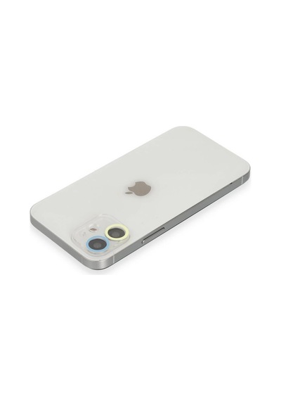 Apple iPhone Uyumlu  11 Renkli Kamera Lens Koruma Cam - Sarı-mavi