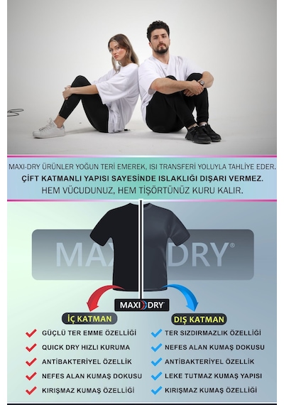 Maxi-dry Erkek Boxer Aşırı Terleme Önleyici Çift Katmanlı, Islaklık Sızdırmaz, Nefes Alabilen Iç Giyim Siyah