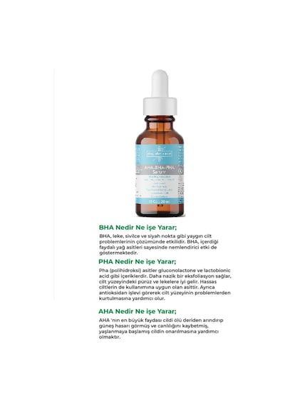 Doğal Eczane Aha+Bha+Pha Leke Gidermeye Yardımcı ve Yenileyici Serum 30 ML