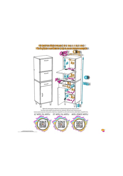 Eliusta Solaira 35 Cm Genişlik Kapaklı Mutfak Dolabı 3 Kapaklı, Çekmeceli Çok Amaçlı Mutfak/banyo Dolabı Beyaz Eliusta Solaira 35 Cm Genişlik Kapaklı Mutfak Dolabı 3 Kapaklı, Çekmeceli Çok Amaçlı Mutfak/banyo Dolabı Beyaz
