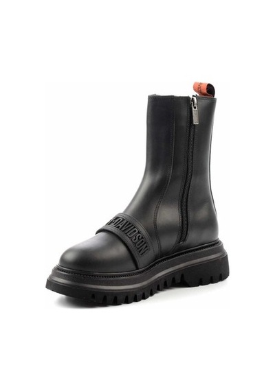 5in1Canpolat Harley Davidson Black Leather Kadın Bot Bootie Deri Hd0777054903 Şık 093 Ekru