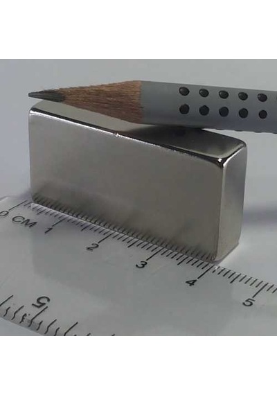 2 Adet 40Mm X 20Mm X 10Mm Neodyum Mıknatıs - Çok Güçlü Mıknatıs