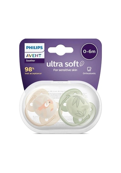 Philips Avent Ultra Yumuşak Emzik 0-6 Ay 2li Erkek Çok Renkli