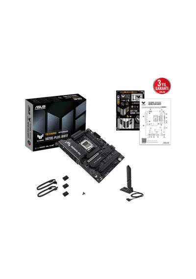 Asus Tuf Gamıng X870e-plus Wıfı7, 4xddr5, 4xm.2, Hdmı, 2xdp, Type-c, Pcıe 5.0, 2xwi-fi 7, Bluetooth V5.4, Am5 Soket Gamıng Anakart