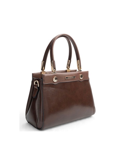 Silver & Polo Silver Polo Kahve - Kahve Düz Cilt Kadın El Çantası Sp1292 Kahverengi