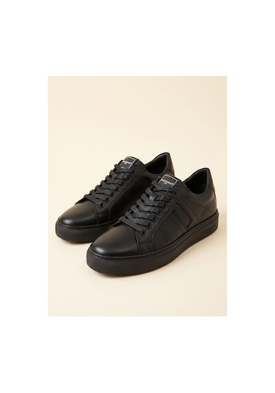Bafaş Ayakkabı 371610 Siyah Hakiki Dana Derisi Erkek Günlük Sneaker