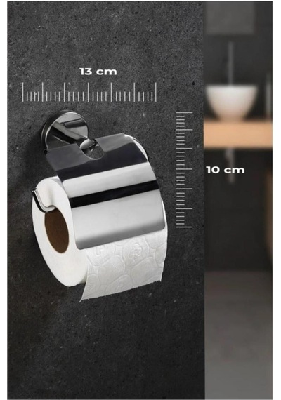 Tuvalet Kağıtlığı Krom Geniş Kapaklı Wc Kağıtlık Tuvalet Kağıdı Askısı Beyaz Diğer