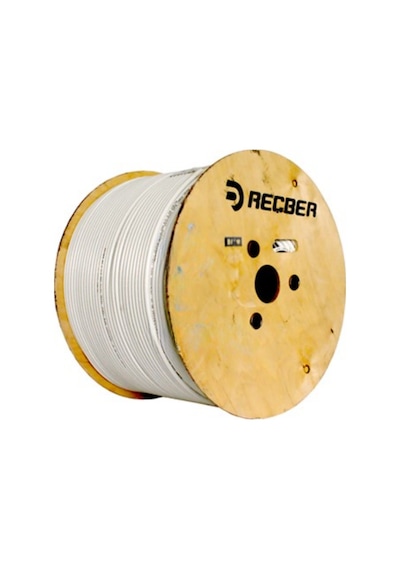 Reçber Rg 6 U/6 Koaksiyel Uydu Anten Kablosu Beyaz Cu/cu Tam Bakır 307156 - 7mt
