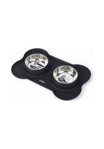 60530699 M-pets Duet Sılıcone Mat Mama Kabı Black 2x200ml