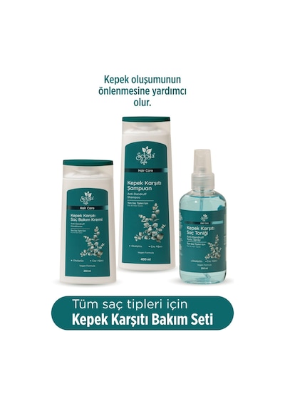 Selesta Life Okaliptüs Ve Çay Ağacı Bitki Özlü 3'lü Kepek Karşıtı Saç Bakım Seti Tüm Saç Tipleri