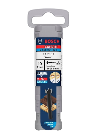Bosch Expert 10 Mm Sert Ahşap Menteşe Yeri Açma Ucu 2608901821