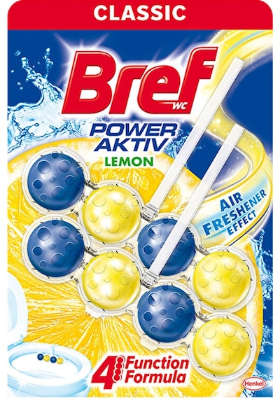 2 Adet Bref Power Aktiv Wc Temizleyici Blok 2'li Limon