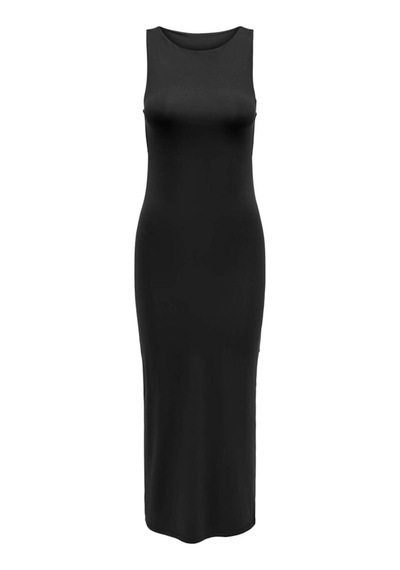 ONLY Onlea S/l Long Slıt Dress Jrs Siyah Cok Renklı