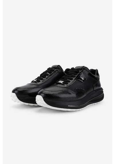 Valmenti Erkek Hakiki Deri Siyah Rugan Sneakers & Spor Ayakkabı 381 23350 Erk Ayk Y26 Sıyah Rgn Siyah1