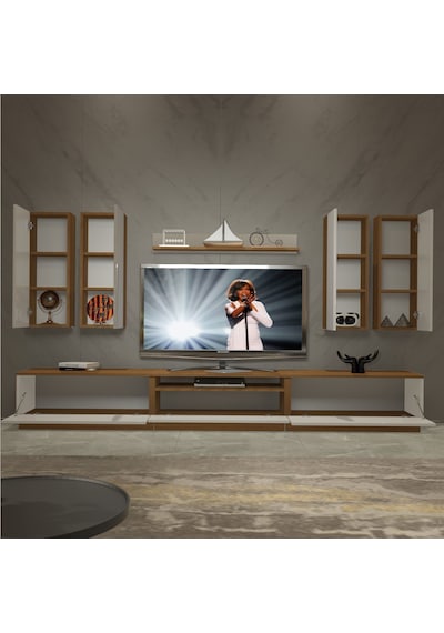 Decoraktiv Trendstyle 8d Slm Tv Ünitesi Tv Sehpası Ceviz - Beyaz