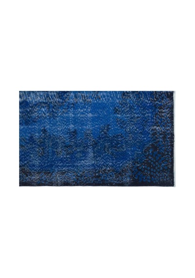 El Dokuması Vintage Yün-pamuk Mavi Halı 18823 176 X 285 Cm