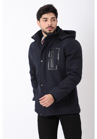 Stilkombin Çıkarılabilir Kapüşonlu Softsheel Mont Pldp 2991 50413 Siyah