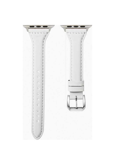 Watch 38mm Uyumlu Krd-28 Deri Ogaa Kordon-beyaz
