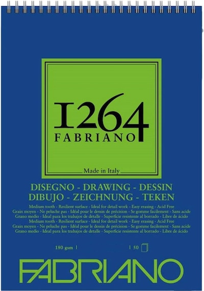 Fabriano 1264 Eskiz Defteri 180 Gr. 50 Yp. Spiralli A3