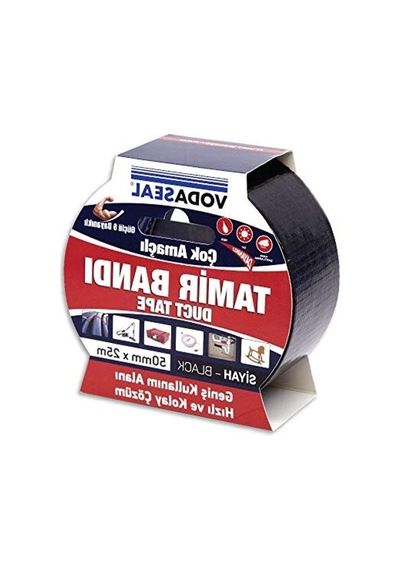 27kids Çok Amaçlı Tamir Bandı, 50 Mm X 25 Mt, Siyah Renk Açık Bej