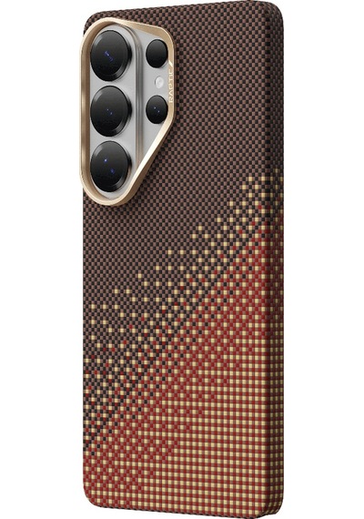 Galaxy S26 Ultra Uyumlu Kılıf M-safe Şarj Özellikli Raptic Aramid Skin Serisi Kapak Kahverengi Kahverengi