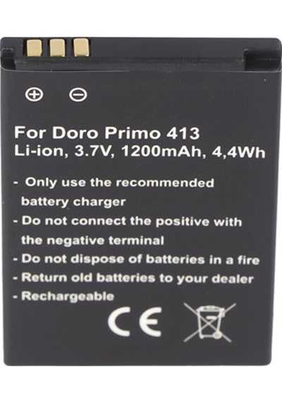 Doro Primo 413 Pil Rcb413 3.7 V 1200 Mah İçin Uygun Pil
