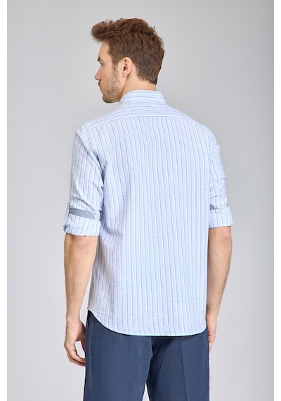 Bisse Paşa Yaka Regular Fit Uk Gömlek T Cep Mavi Gmktn3ps224008 D35 Mavi