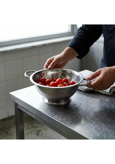 Makarna Süzgeci Çelik 30 Cm Çok Renkli