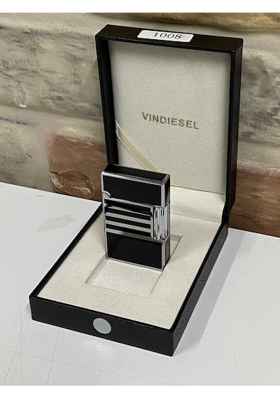 Vindiesel Marka Siyah Gri Renk Yatay Çizgi Desenli Gazlı Model Ki