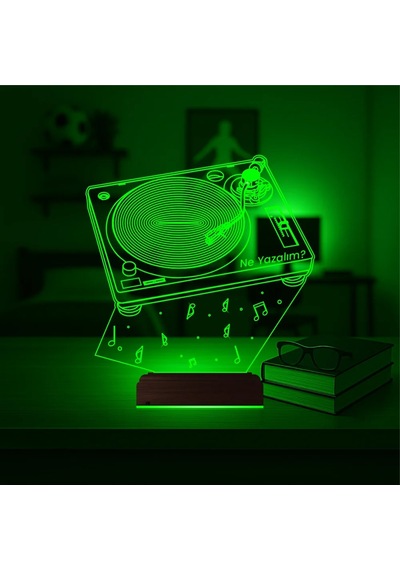 Luvivia Dj Mixer Müzik Kişiye Özel 3d Lamba - Masa Gece Lambası Şeffaf