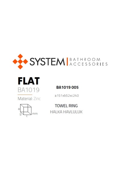 System Flat Halka Havluluk Siyah Renk Ba1019 005 Al6 Çok Renkli