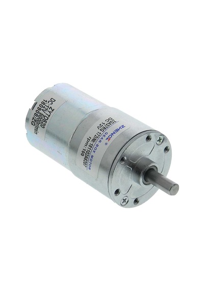 Zga37rg 12v 37mm 100rpm Redüktörlü Dc Motor Metal Dişli Yüksek Tork Kuvvet Robot Oyuncak Rc Araba