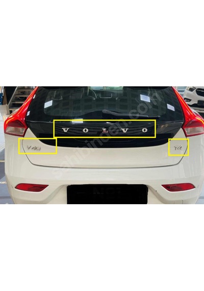 Volvo & V40 & T4 Krom Bagaj Yazısı Seti 3'lü Paket