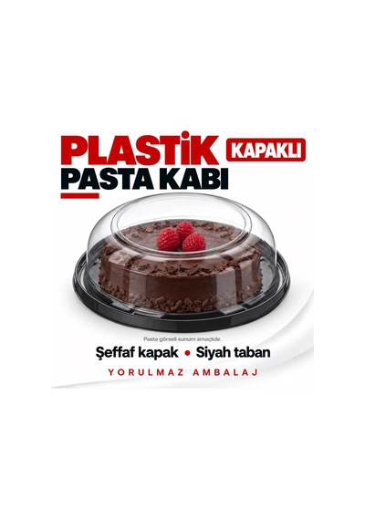 Şeffaf Pasta Kabı Ve Kapağı 12'li Dayanıklı, Şeffaf Ve Şık Sunum Çözümü 6 Lı Paket