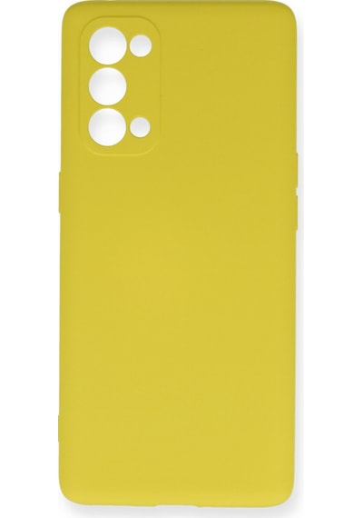 Newface Oppo Reno 5 Kılıf Nano İçi Kadife Silikon - Sarı Sarı