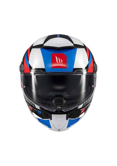 Mt Helmets Thunder 4 Sv Lumience A7 Kapalı Kask Beyaz - Mavi - Kırmızı