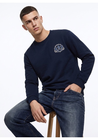 Mustang Lacivert Erkek Sweatshirt M6wm-swt1040