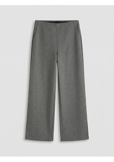 Lcw Modest Gri Beli Lastikli Geniş Paça Kadın Pantolon