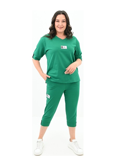 Koza Butik Kadın Büyük Beden Taytlı Takım 3753-23 001