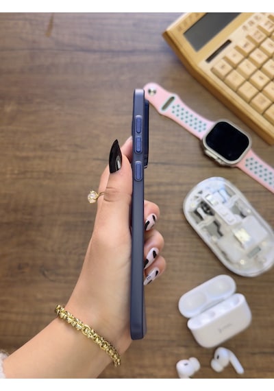 Samsung Galaxy S25 Edge Uyumlu Süper İnce Mat Ultra Thin Silikon Kılıf Lacivert