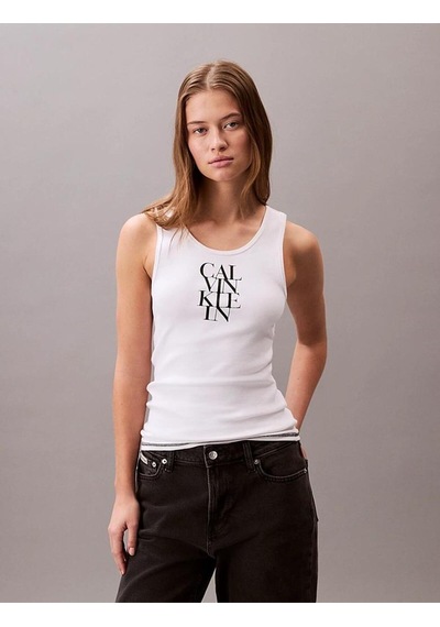 Sl Cotton Rıb Solıd Tank-8284 Beyaz