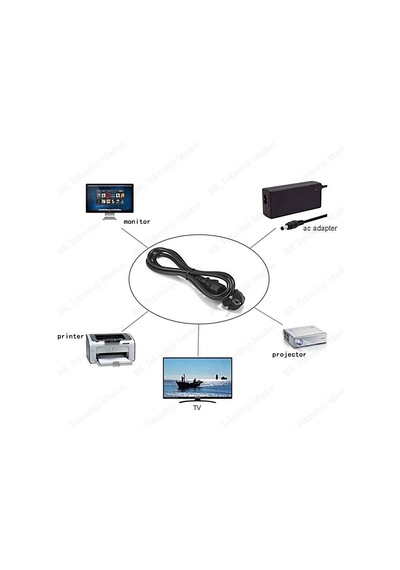 Pc Monitör Tv Monitör Printer Power Şarj Kablosu - 1.5 Metre