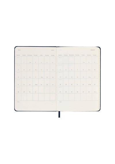 Moleskine 12 Ay Günlük Ajanda Cep Boy 9x14 Cm Sert Kapak Safir Mavi Safir Mavisi