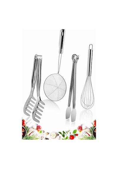 Kepçe Kevgir Makarna Salata Maşası Karıştırıcı Tel Çırpıcısı Izg Metal