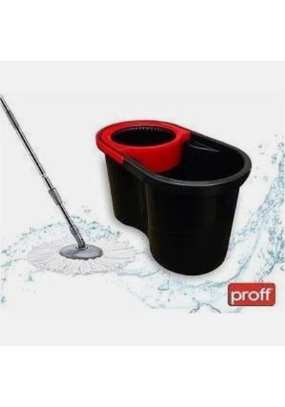 Turbo Star Black Microfiber Döner Başlıklı Temizlik Seti Büyük Boy Mop 13 Lt.