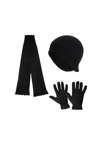 Axe Sportswear Erkek Kışlık Termal Polar Eldiven - Kulaklıklı Bere - Atkı 3'lü Set