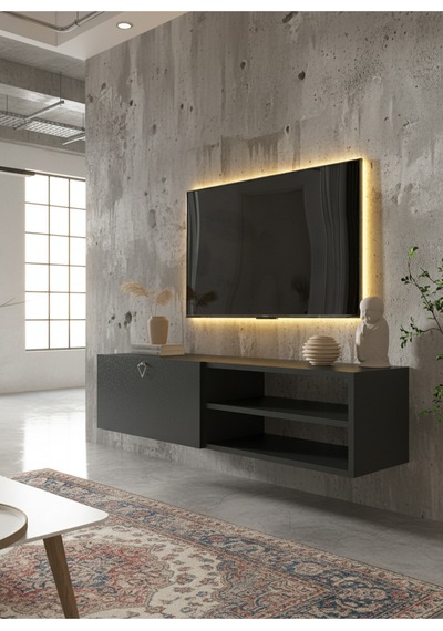 Resital Tv Ünitesi S1244-4 Antrasit Antrasit