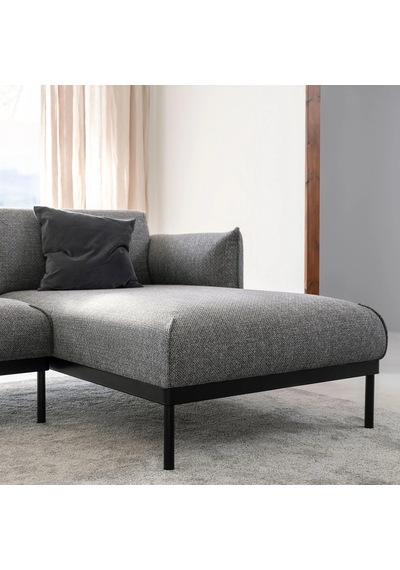 Ikea Gri Modern Kanepe - Uzanma Koltuklu 3'lü Kanepe